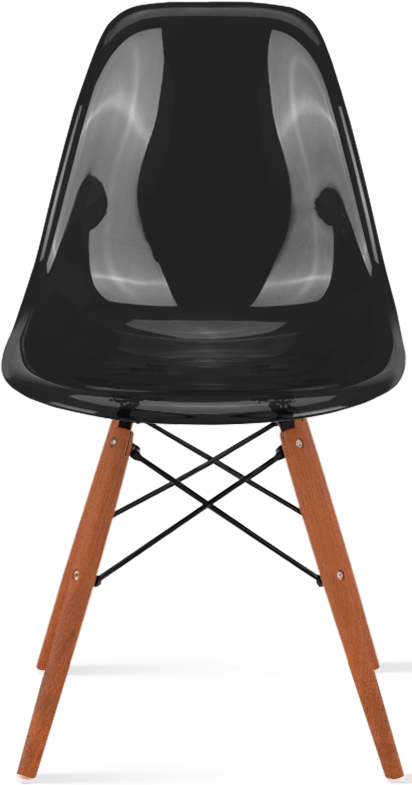 DSW -stijl transparante stoel Dark Wood / Black