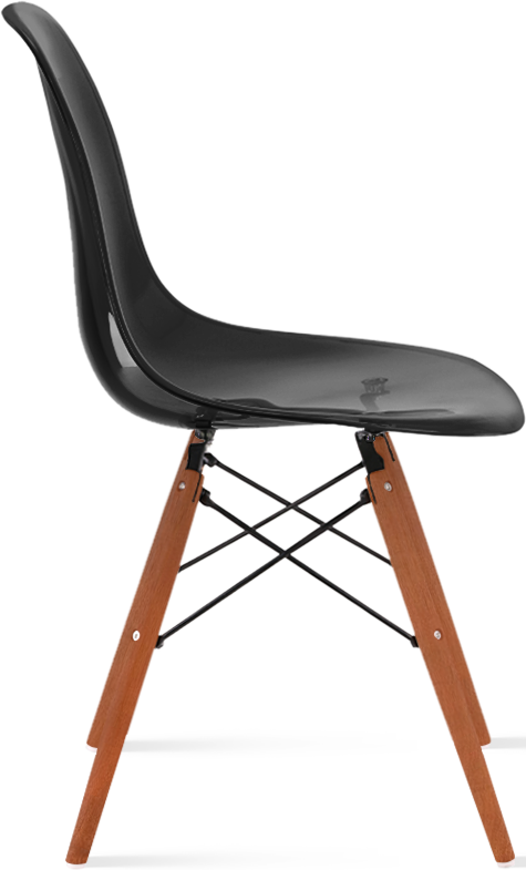 Chaise transparente de style DSW Dark Wood / Black