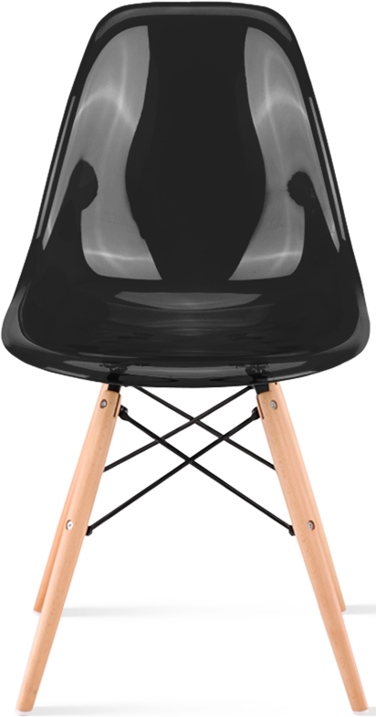 Chaise transparente de style DSW Light Wood / Black