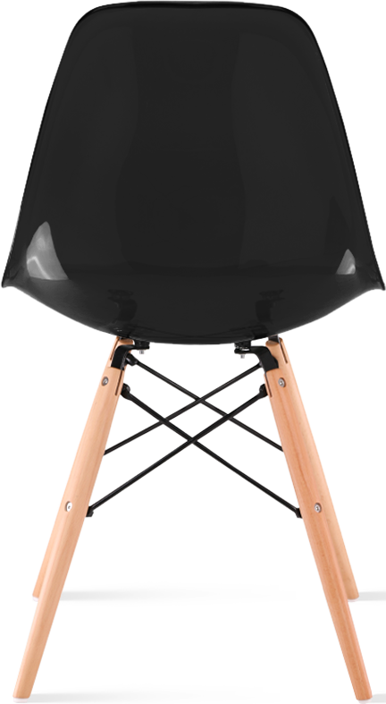 Chaise transparente de style DSW Light Wood / Black