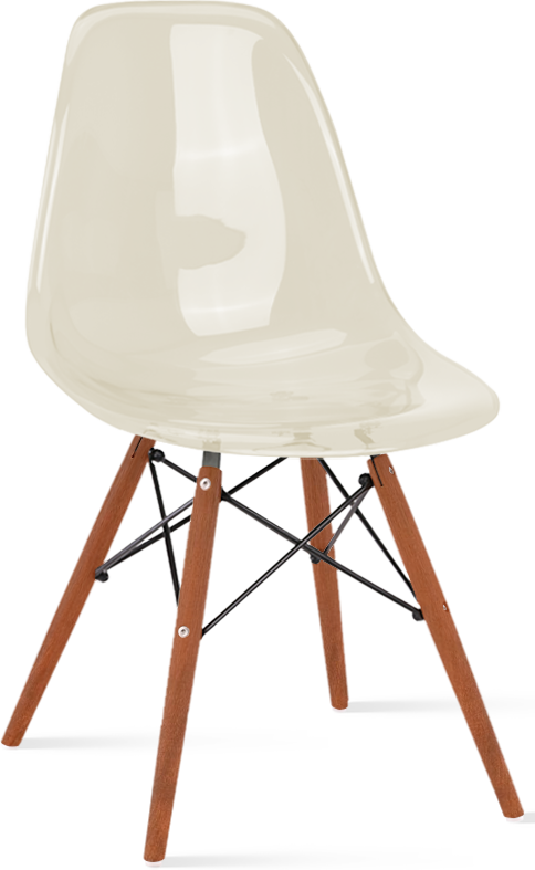 DSW -stil transparent stol Dark Wood / Cream