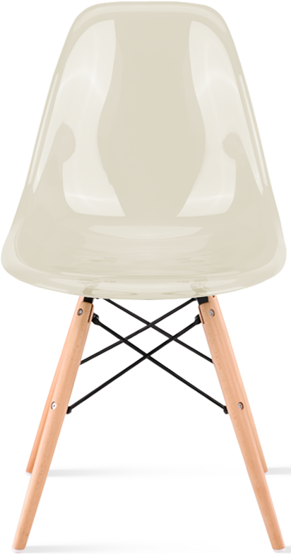 DSW -stijl transparante stoel Light Wood / Cream