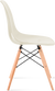 Chaise transparente de style DSW Light Wood / Cream