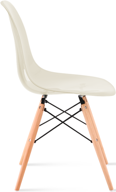 DSW -stil transparent stol Light Wood / Cream