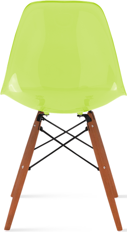 DSW -stil transparent stol Dark Wood / Green