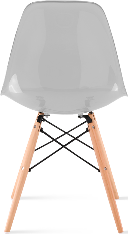 DSW -stil transparent stol Light Wood / Grey Transparent