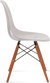 DSW -stijl transparante stoel Dark Wood / Light Grey