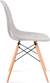 Chaise transparente de style DSW Light Wood / Light Grey
