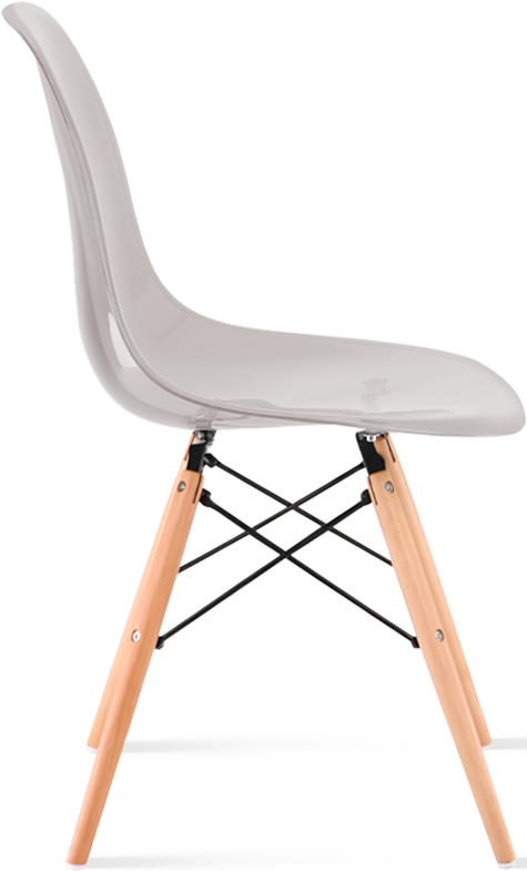 DSW -stil transparent stol Light Wood / Light Grey