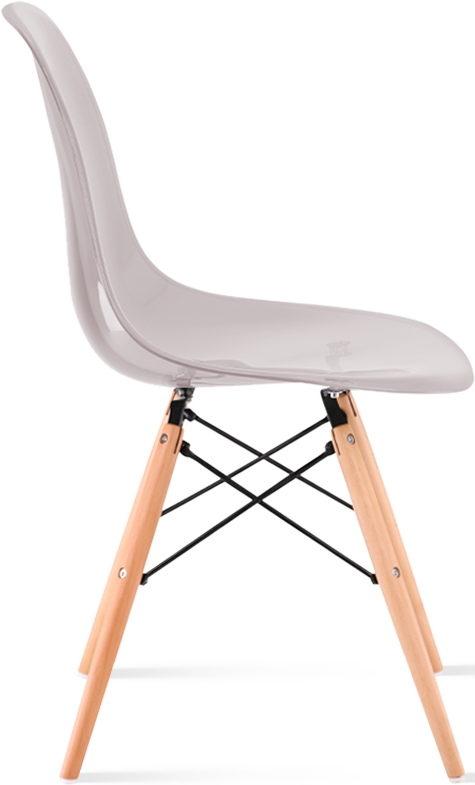 DSW -stijl transparante stoel Light Wood / Mauve