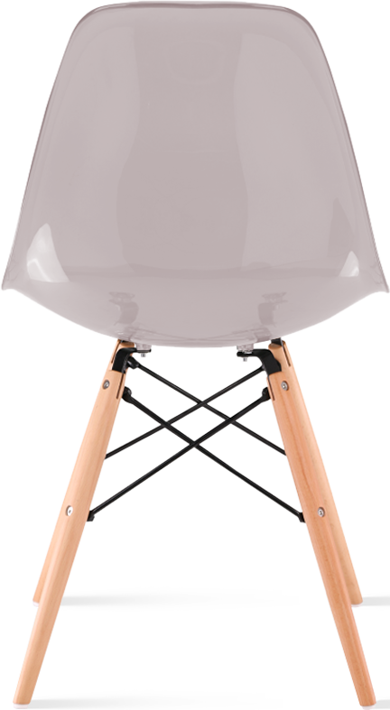 Chaise transparente de style DSW Light Wood / Mauve