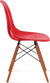 DSW -stil transparent stol Dark Wood / Red