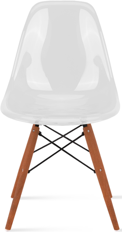 Chaise transparente de style DSW Dark Wood / Clear