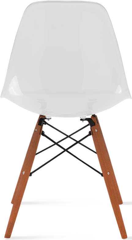 DSW -stil transparent stol Dark Wood / Clear