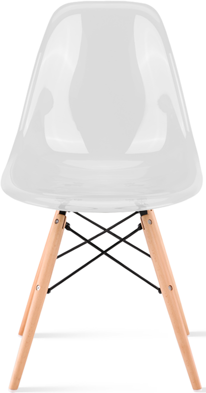 DSW -stijl transparante stoel Light Wood / Clear
