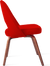 Chaise exécutive sans arme Deep Red