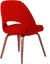 Executive Chair Armless Deep Red