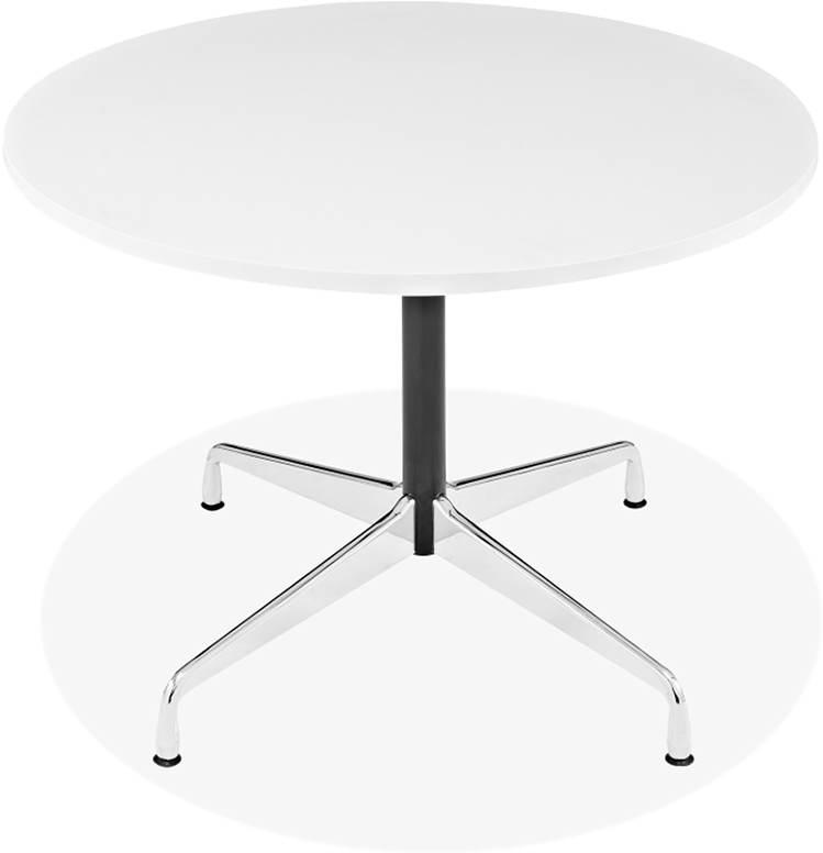 Eames Style Round Conference Table 105 CM / White