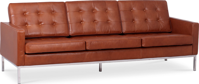 Knoll 3 -Sitzer -Sofa Premium Leather / Dark Tan