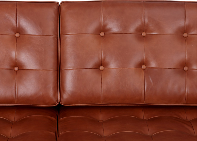 Knoll 3 -Sitzer -Sofa Premium Leather / Dark Tan