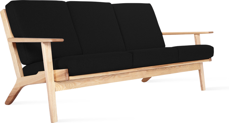 GE 290 Plank 3 Seater Sofa Ash Wood / Black