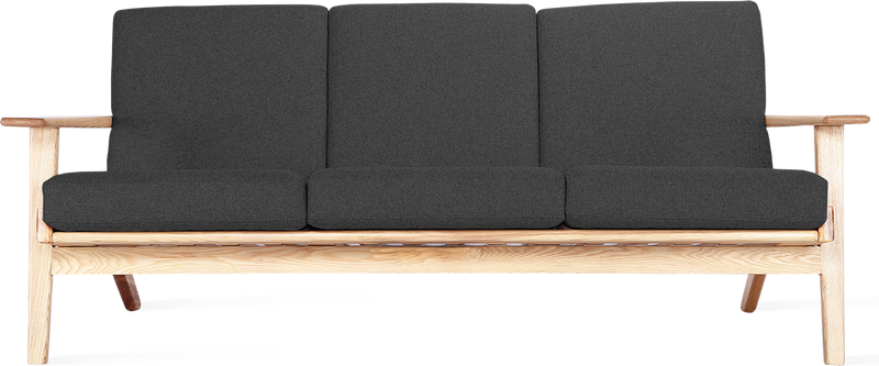 GE 290 Plank 3 Seater Sofa Ash Wood / Charcoal Grey