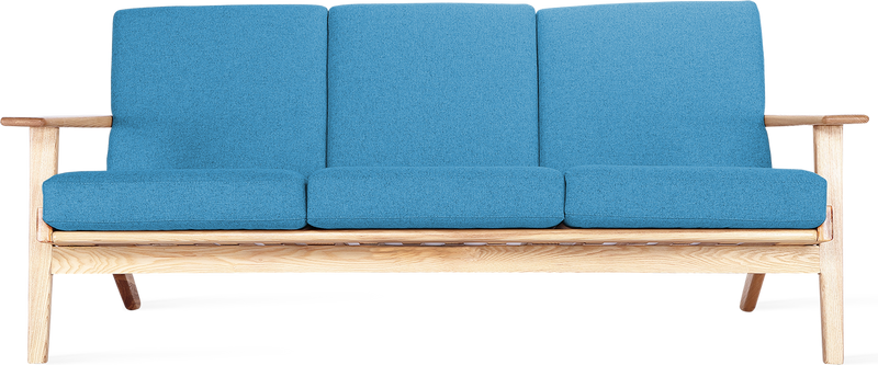 GE 290 Plank 3 -Sitzer -Sofa Ash Wood / Morocan Blue