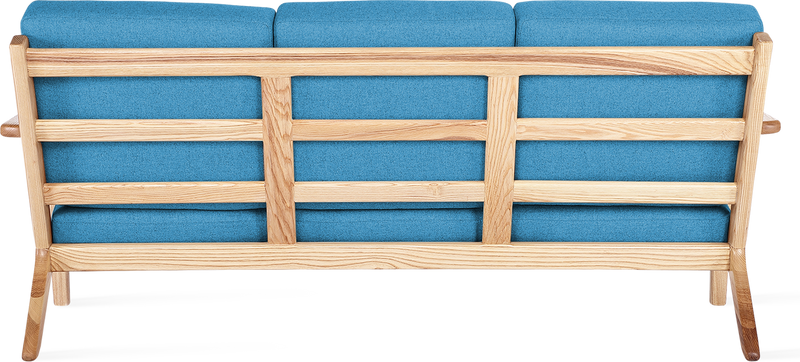 GE 290 Plank 3 Seater Sofa Ash Wood / Morocan Blue
