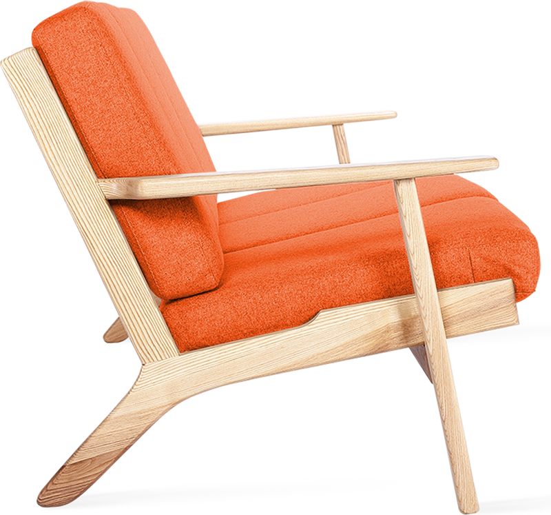 GE 290 planke 3 seters sofa Ash Wood / Orange