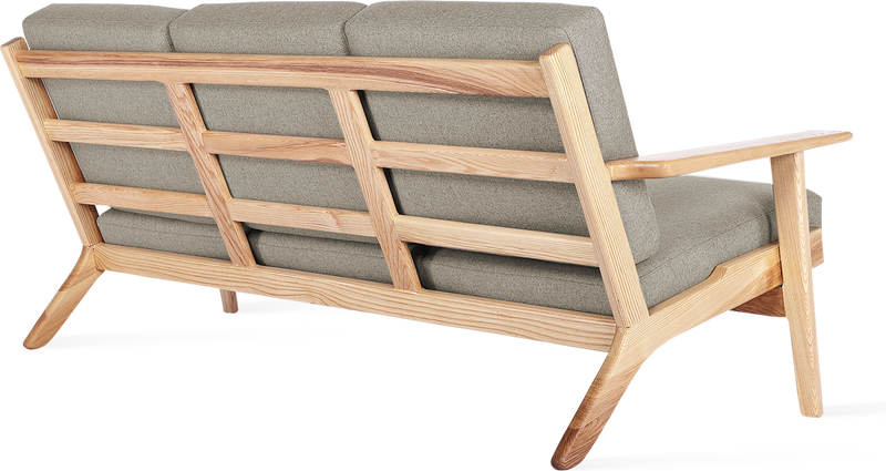 GE 290 Plank 3 -Sitzer -Sofa Ash Wood / Light Pebble Grey