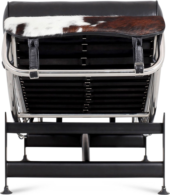 Chaise longue de style lc4 Premium Leather / Brown + White + Black