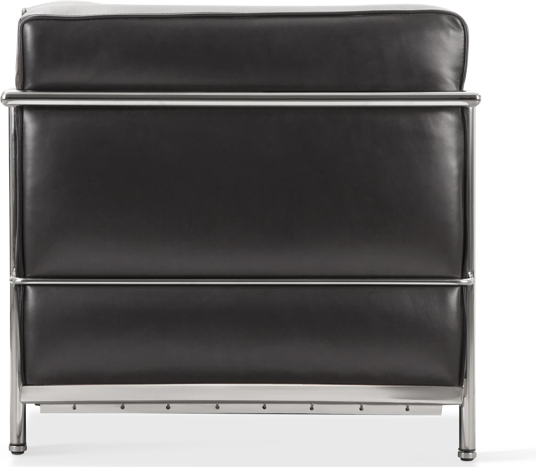 Petit im LC2 -Stil - 3 Sitzsofa - schwarzes Leder Black