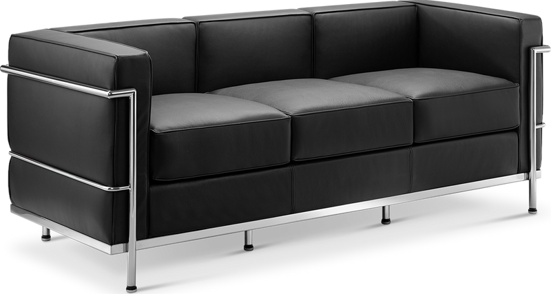 Sofá de 3 plazas de estilo LC2 Black