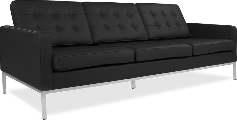 Knoll 3 -Sitzer -Sofa Italian Leather / Black